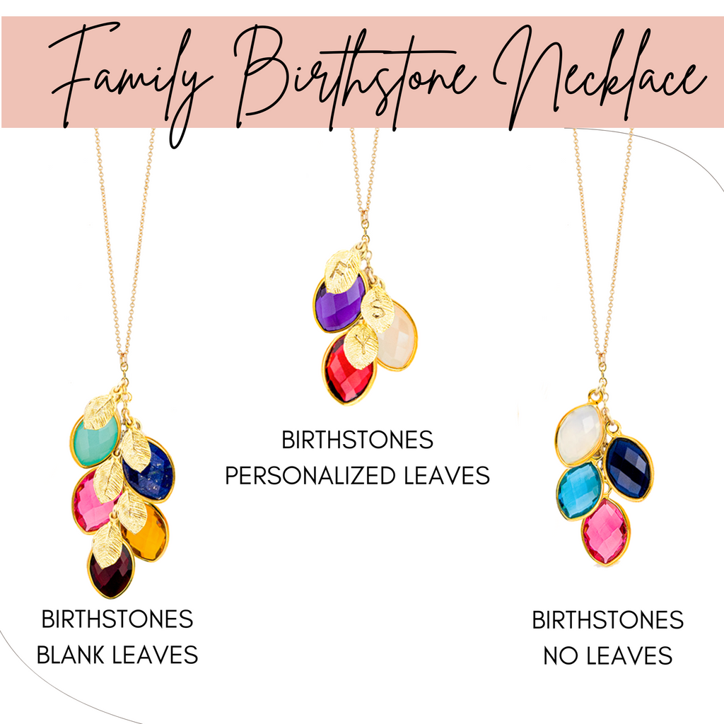 Family Charm Necklace, Custom Birthstone Initial Necklace, Unique Gift for New Mom, Personalized mom necklace with kids initials Stamped