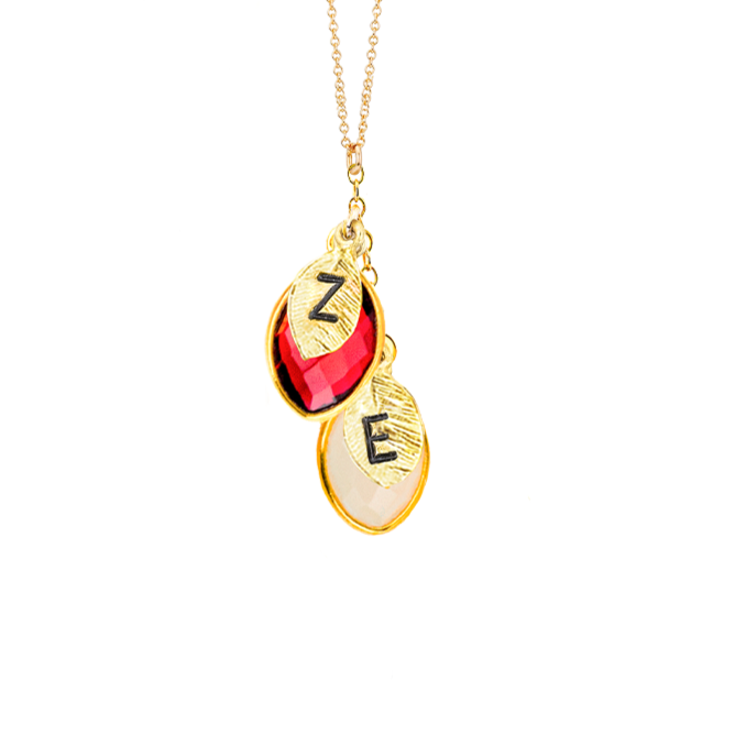 "Custom Birthstone Pendant - Handmade Necklace Gift Idea"