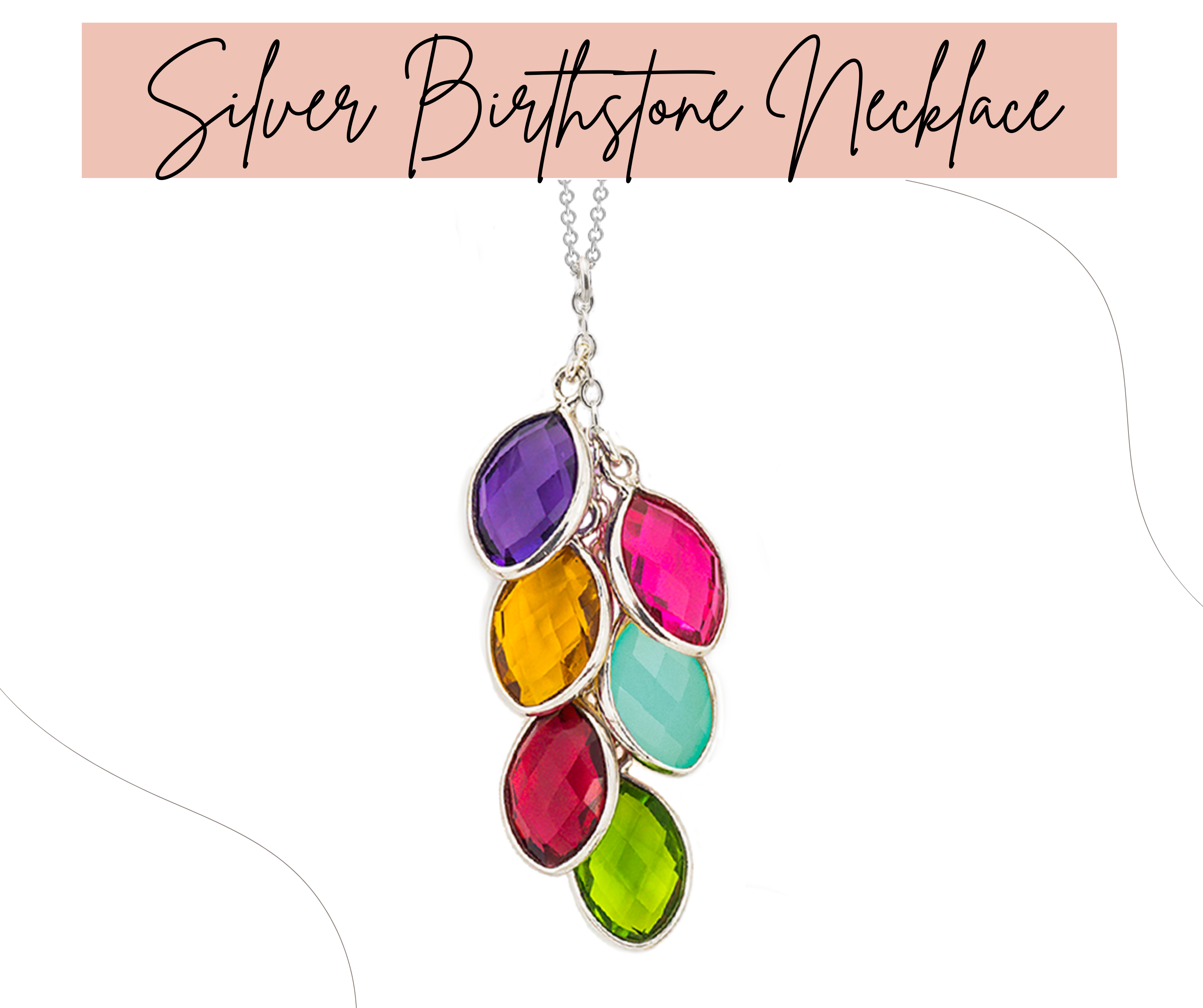 Birthstone Initial Necklace