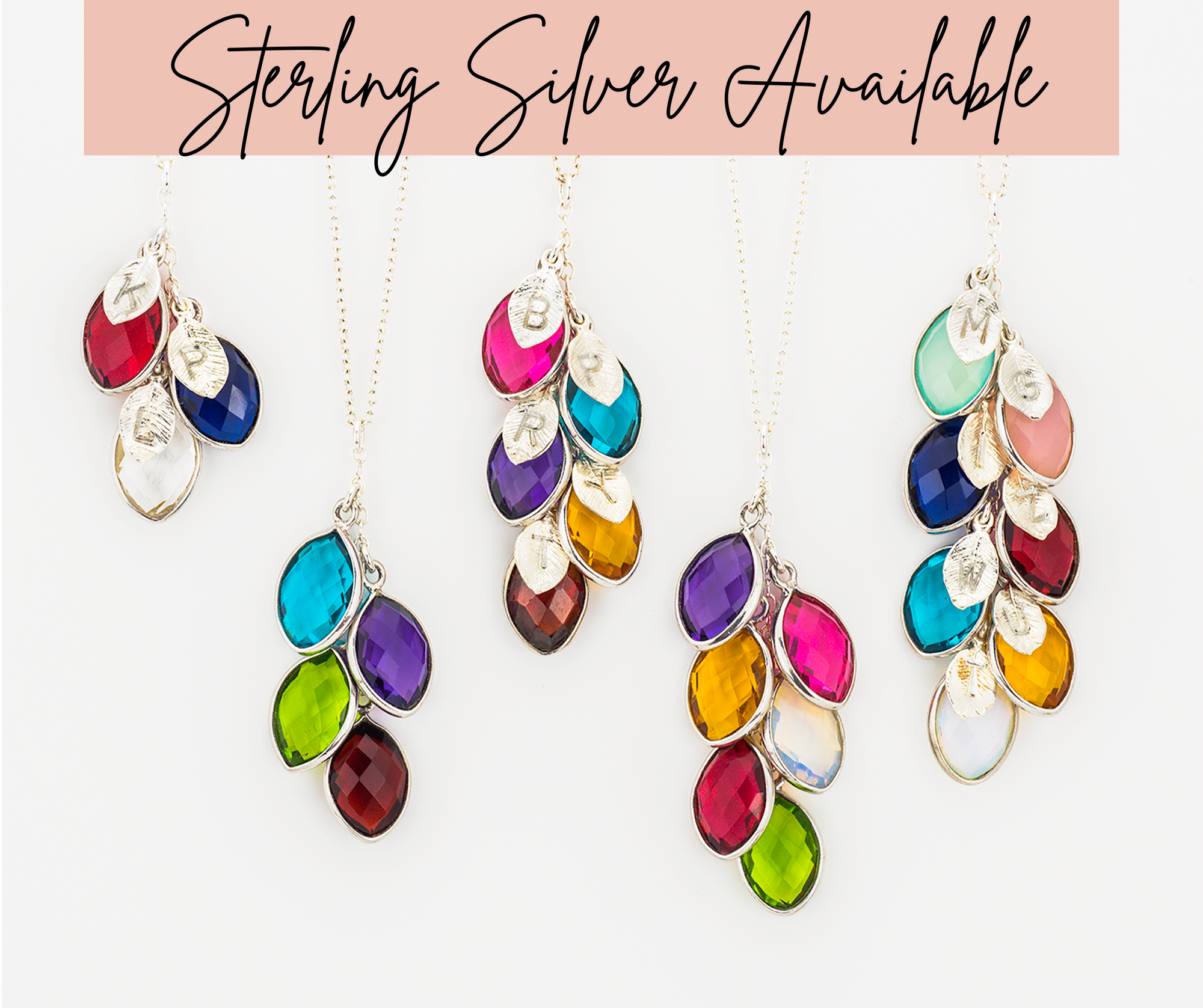 Family Charm Necklace, Custom Birthstone Initial Necklace, Unique Gift for New Mom, Personalized mom necklace with kids initials Stamped