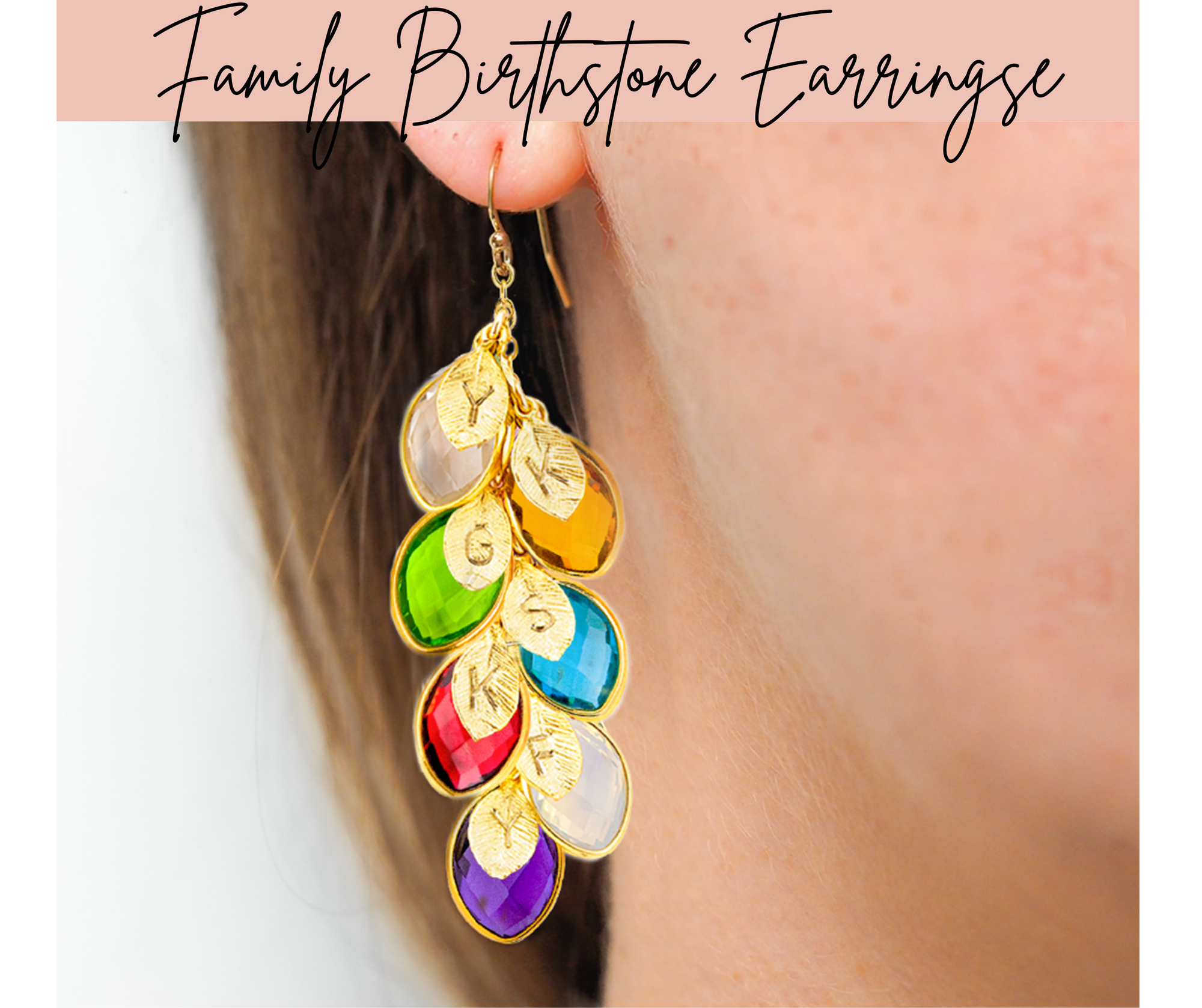 Personalized Family Birthstone Earrings