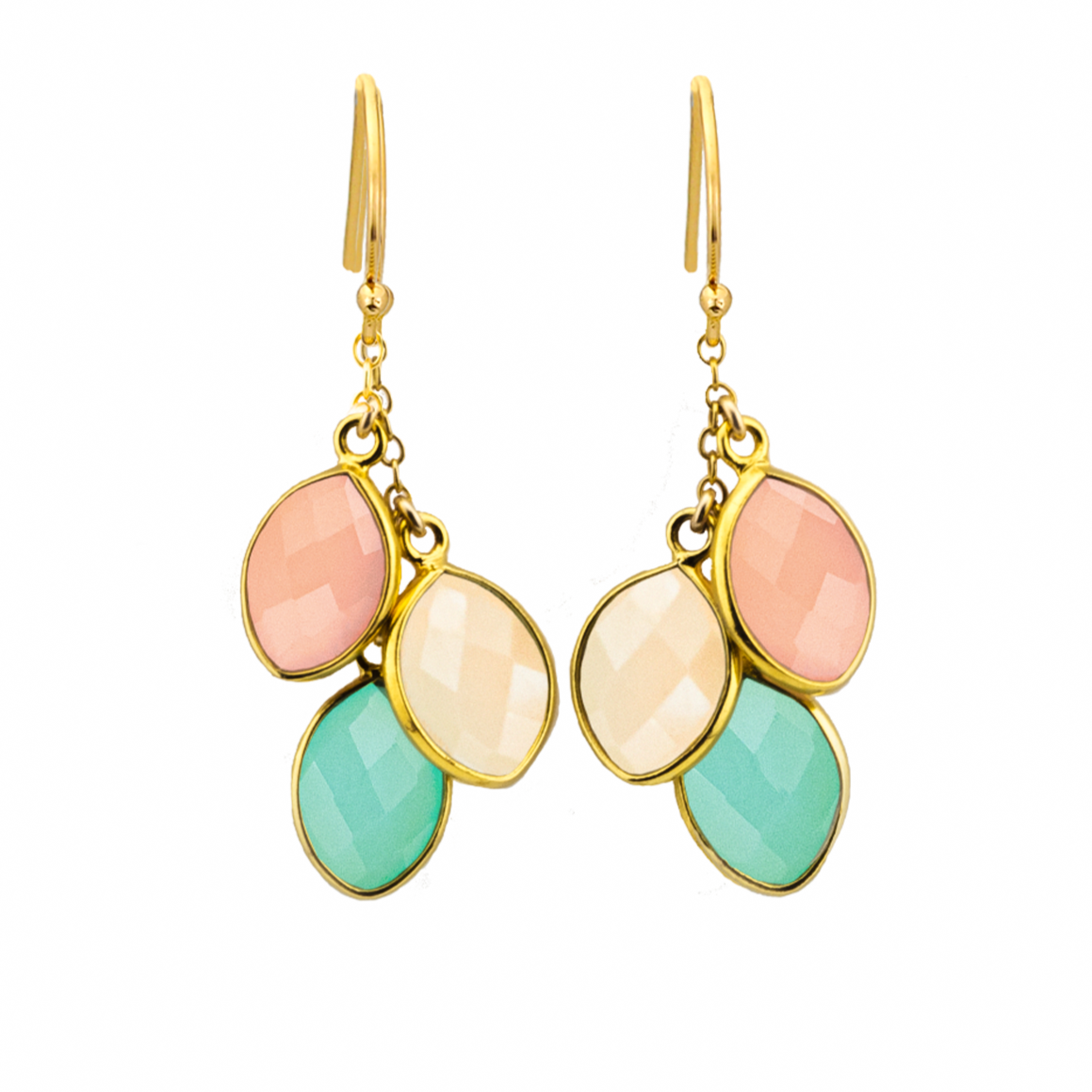 Handmade Family Birthstone Earrings - Personalized Dangle Jewelry for Mom or Grandma