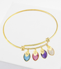 "Family Tree Birthstone Bangle - Cherish Family Bonds with a Personalized Bracelet"