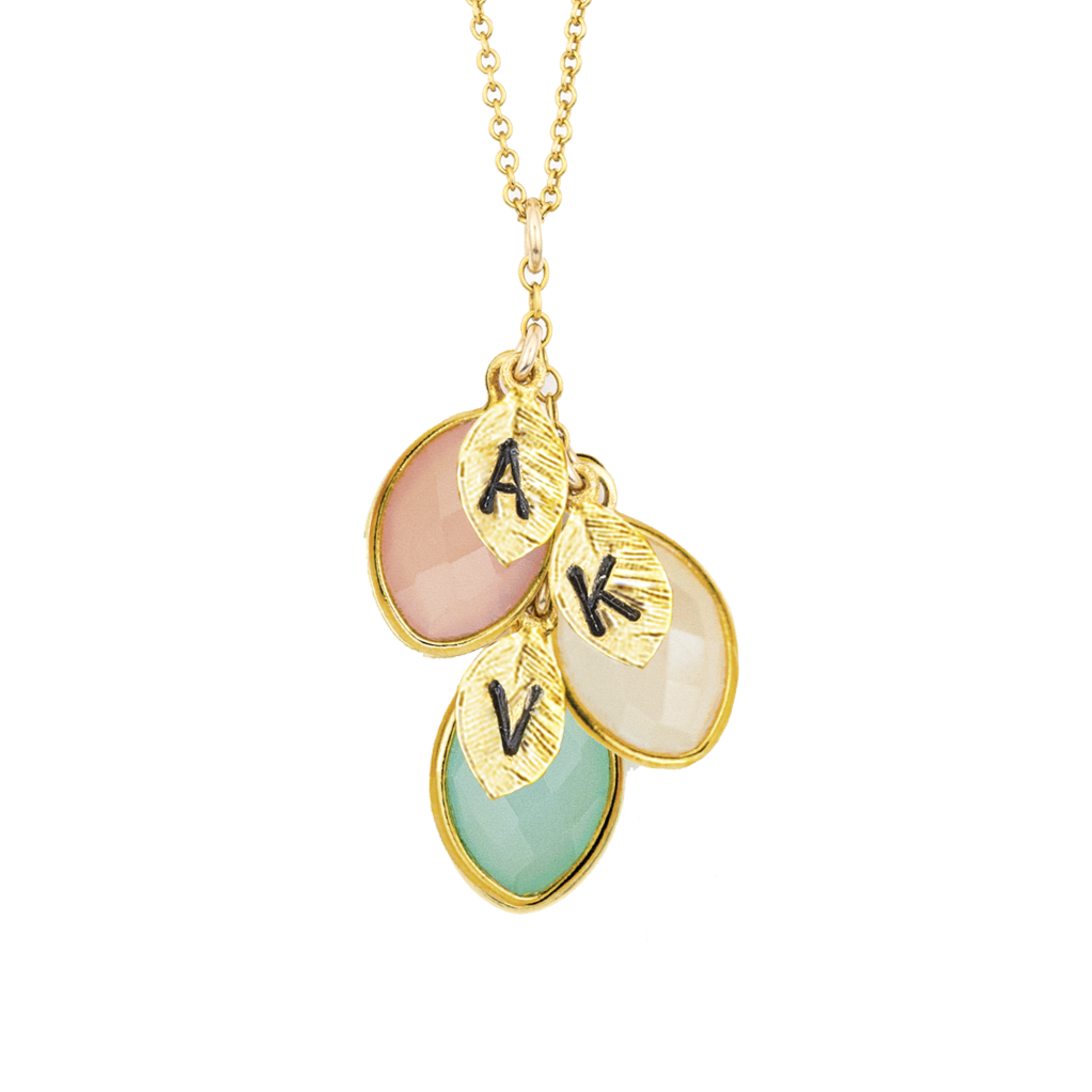Birthstone Initial Necklace