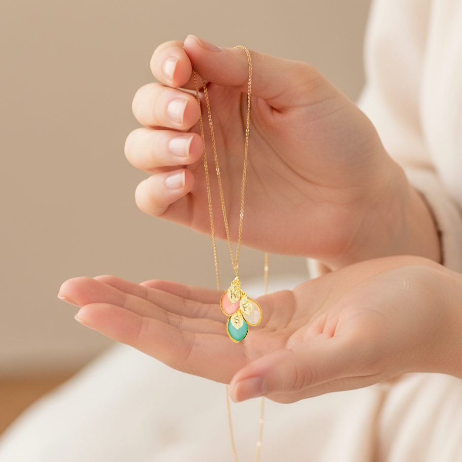 Initial Birthstone Necklace, Custom Necklace Gift, Personalized Initial Necklace, Birthstone Jewelry, Gift for Mom, Stamped Initials