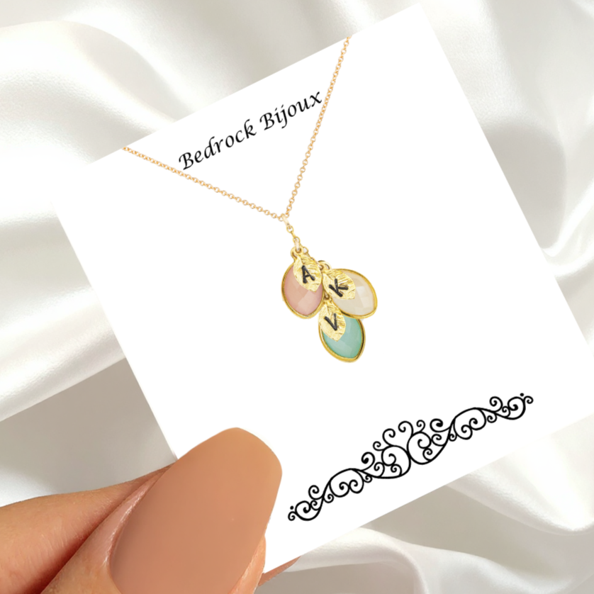 "Custom Birthstone Pendant - Handmade Necklace Gift Idea"