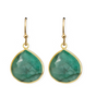 "Radiant Raw Emerald Earrings - May Birthstone Glamour, Green Gemstone Dangles, Handcrafted Jewelry Delight"