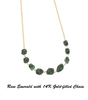 Raw Emerald Statement Necklace  May Birthstone Necklace  Genuine Raw Crystal Statement Necklace  Christmas Gifts for Mom  Fall Necklace