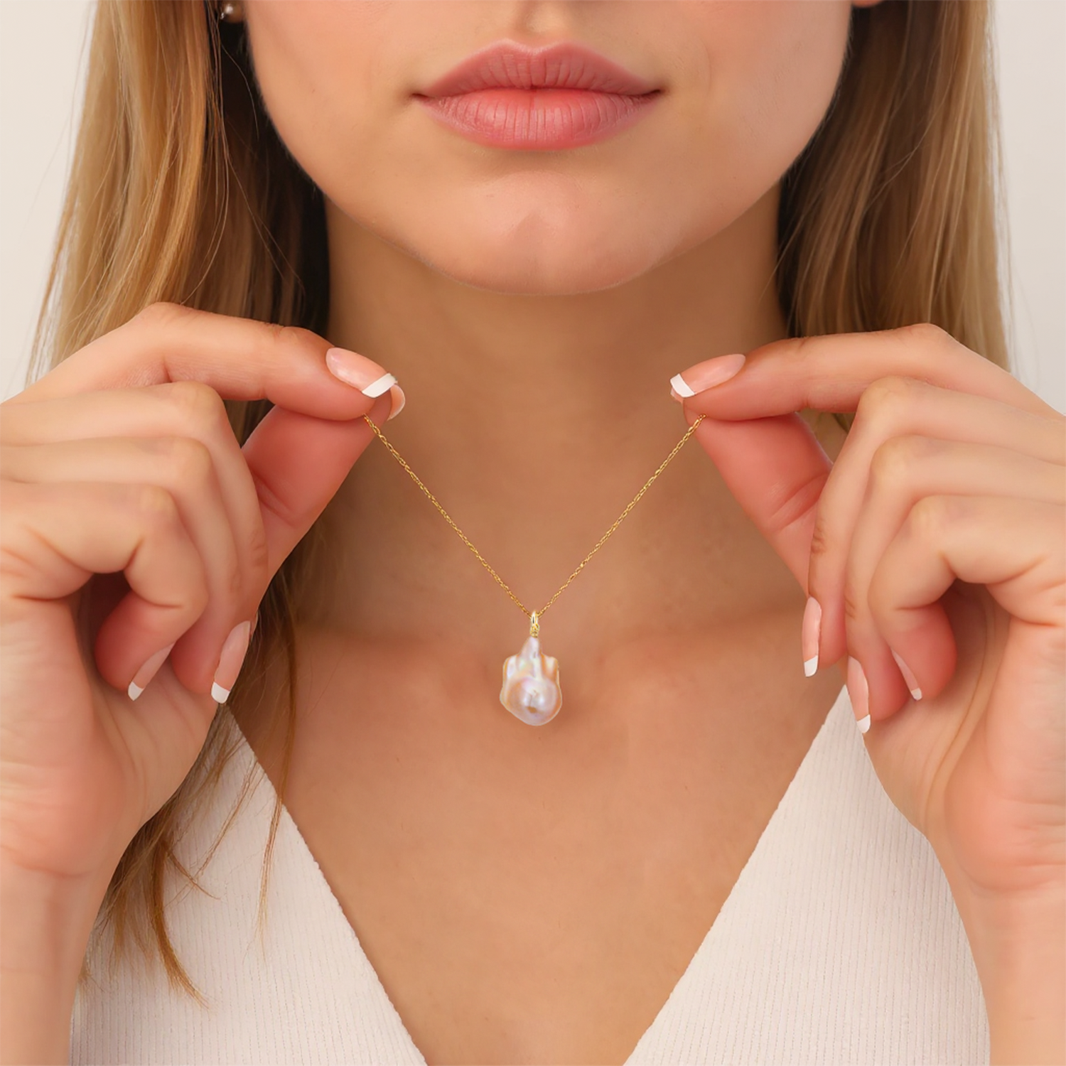 "Elegant Keshi Pearl Necklace - Perfect Bridesmaid Gift!"