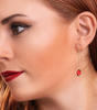 Dainty Threader Earrings with Birthstone - Handmade Jewelry