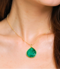 Raw Emerald Pendant Necklace