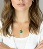 Genuine Raw Emerald Necklace - Natural Stone Pendant for Her