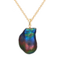 "Stunning Black Baroque Pearl Necklace - A Thoughtful Gift for Mom"