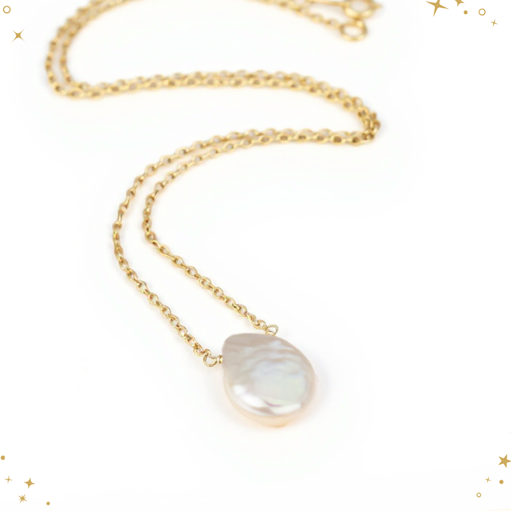 "Elegant Keshi Pearl Necklace - Perfect Bridesmaid Gift!"