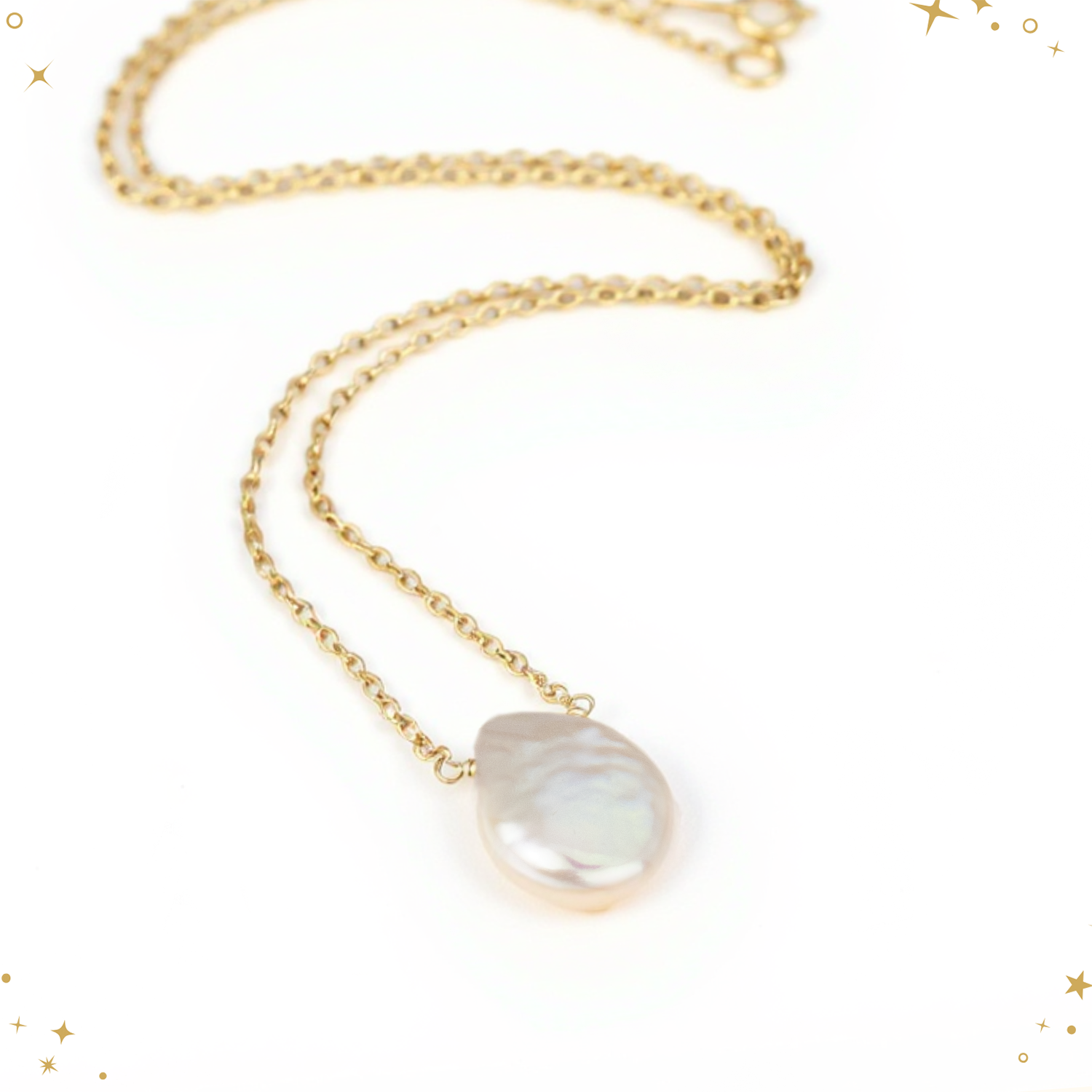 "Elegant Keshi Pearl Necklace - Perfect Bridesmaid Gift!"
