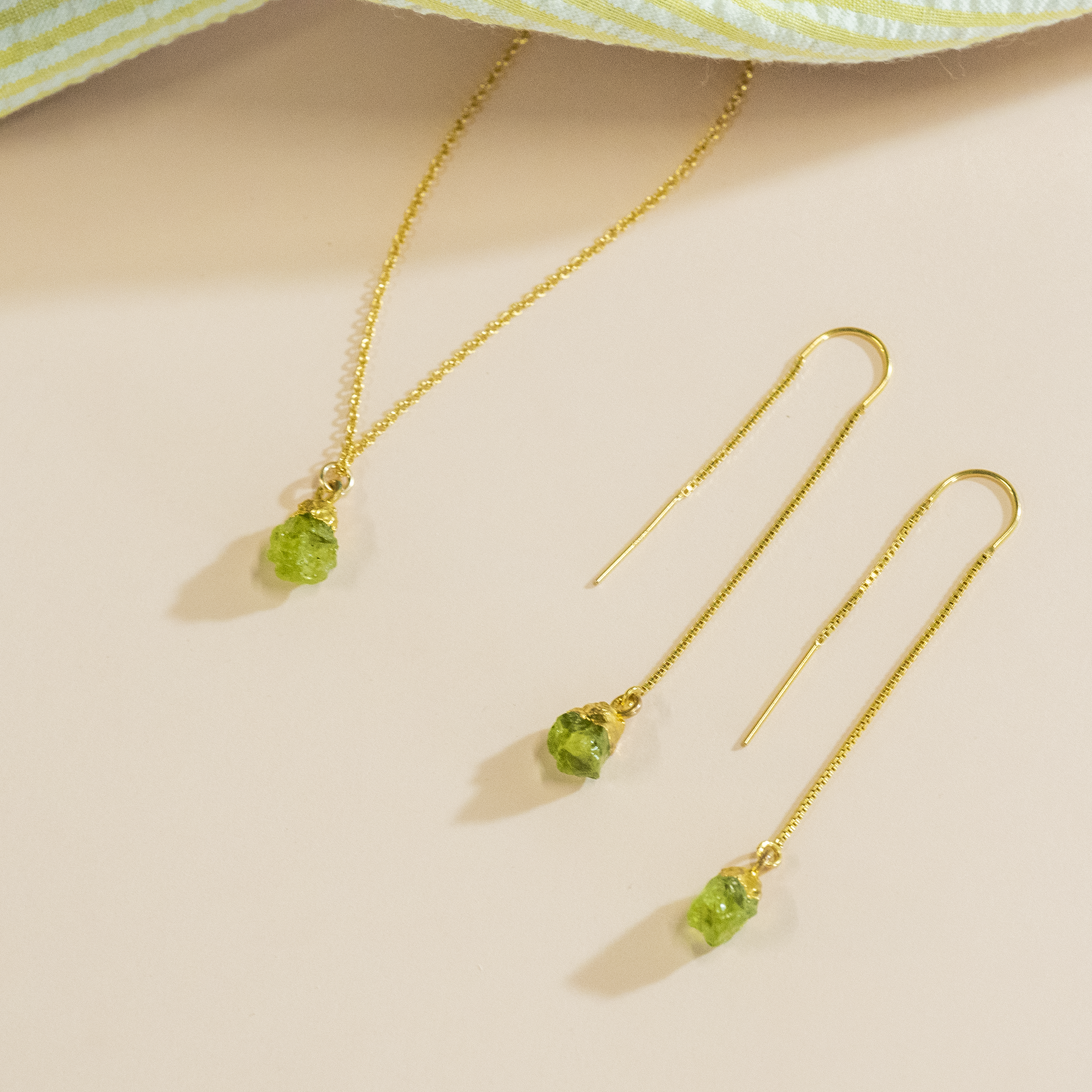 Dainty Raw Birthstone Necklace - Handmade Single Gemstone Jewelry