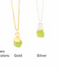 Dainty Raw Birthstone Necklace - Handmade Single Gemstone Jewelry