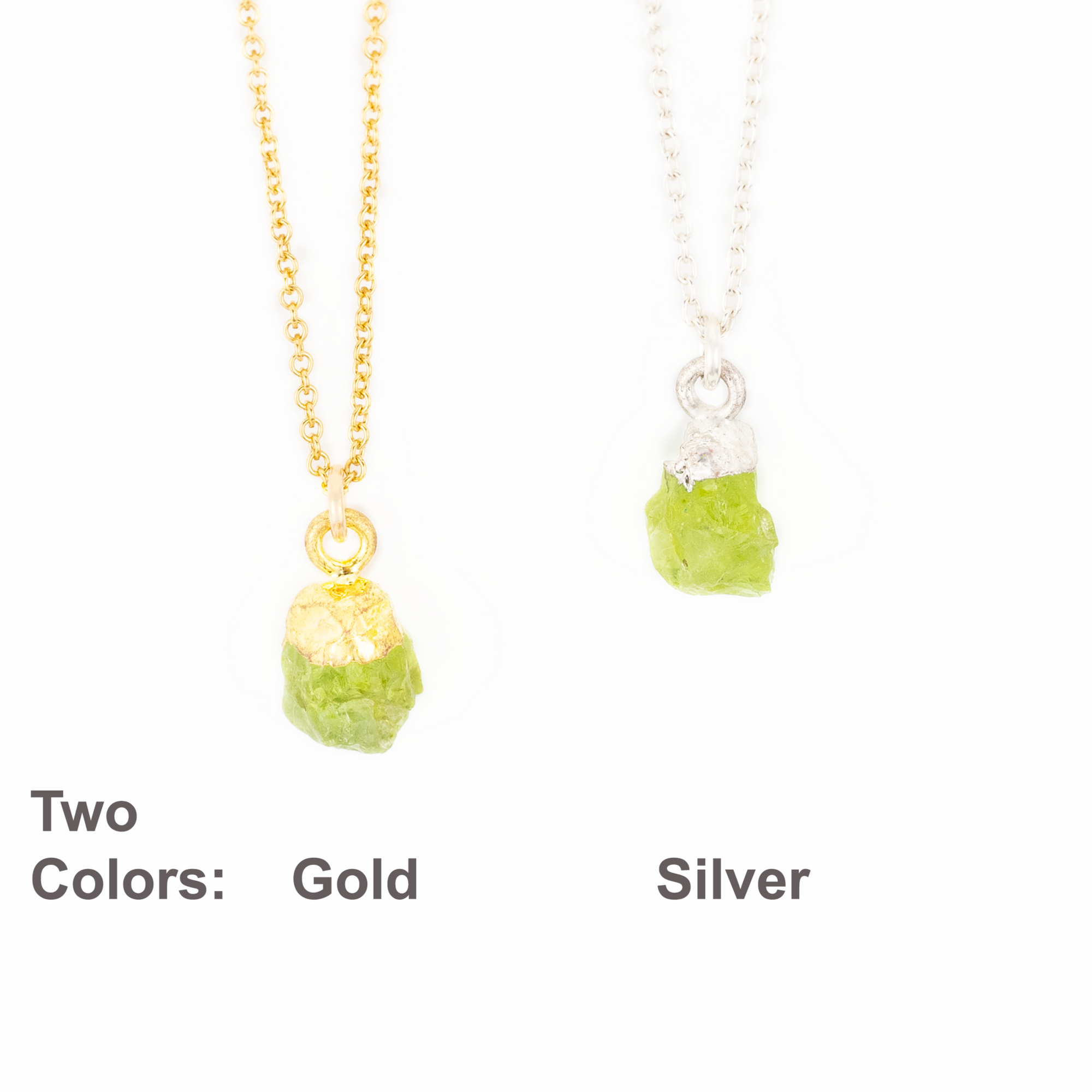 Dainty Raw Birthstone Necklace - Handmade Single Gemstone Jewelry