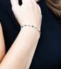 "Elegant Sapphire Rosary Bracelet: Luxurious 14K Gold-Filled Birthstone Jewelry"