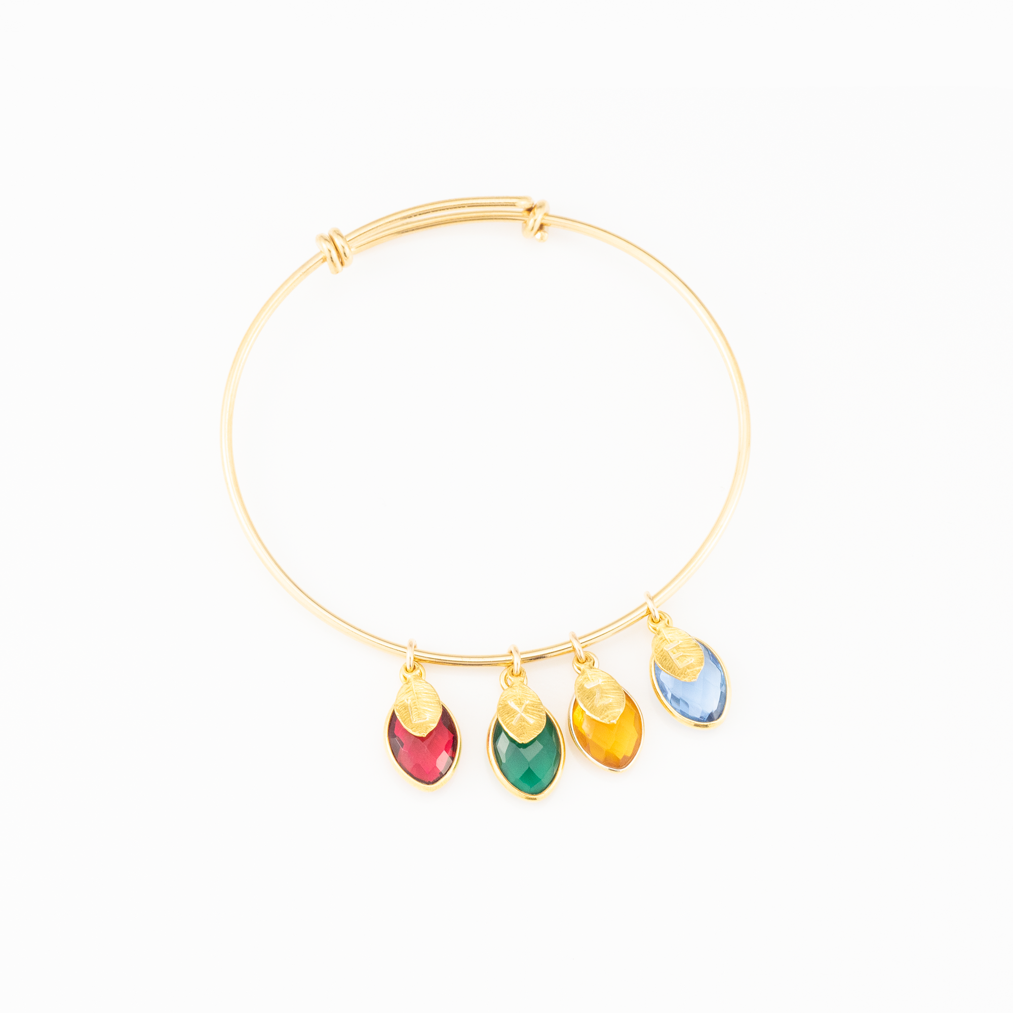 "Family Tree Birthstone Bangle - Cherish Family Bonds with a Personalized Bracelet"