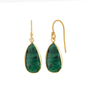 "Elegant Emerald Dangle Earrings for a Touch of Green on Your Big Day"