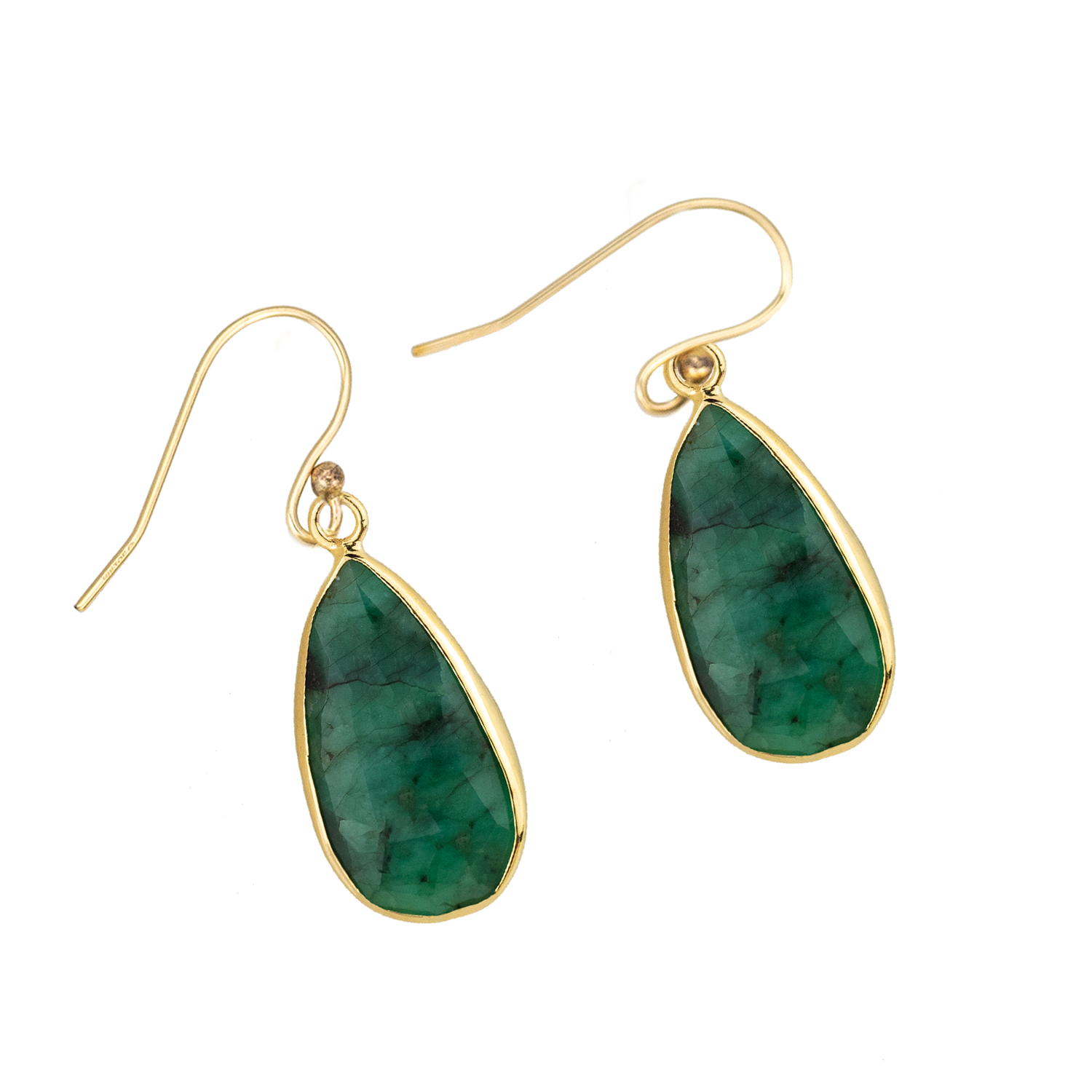 "Elegant Emerald Dangle Earrings for a Touch of Green on Your Big Day"