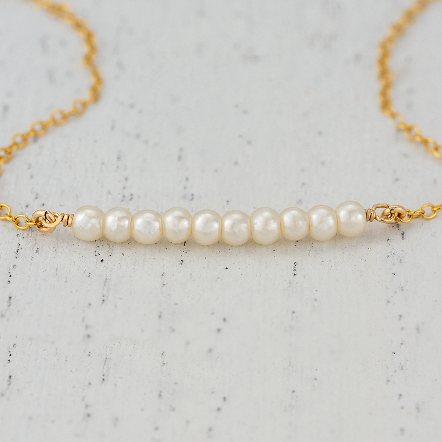 "Handmade Bead Bar Family Necklace - Custom Birthstone Jewelry for Loved Ones"