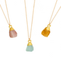 Handmade Custom Raw Birthstone Necklace - Personalized Birthday Gift