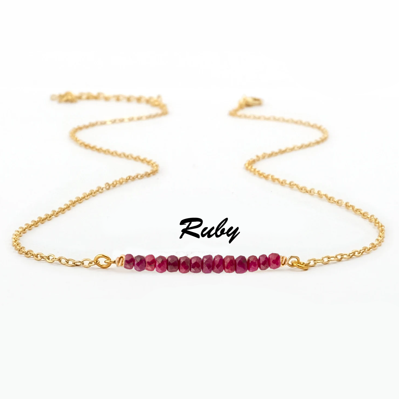 Stunning Sapphire Bar Necklace - September Birthstone Layering Piece, Raw Crystal Gift for Girlfriend