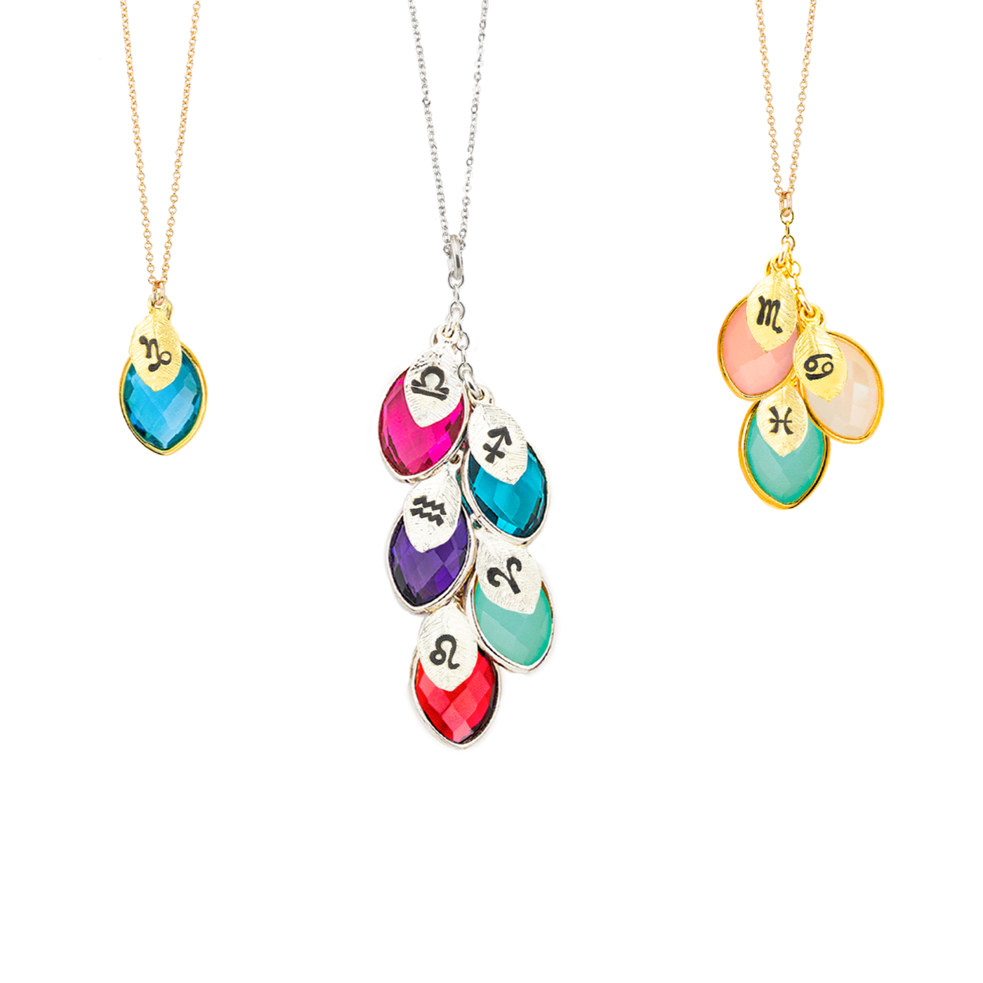 Zodiac Birthstone Necklace for Mom - Personalized Celestial Gifts - Mother's Day Treasure