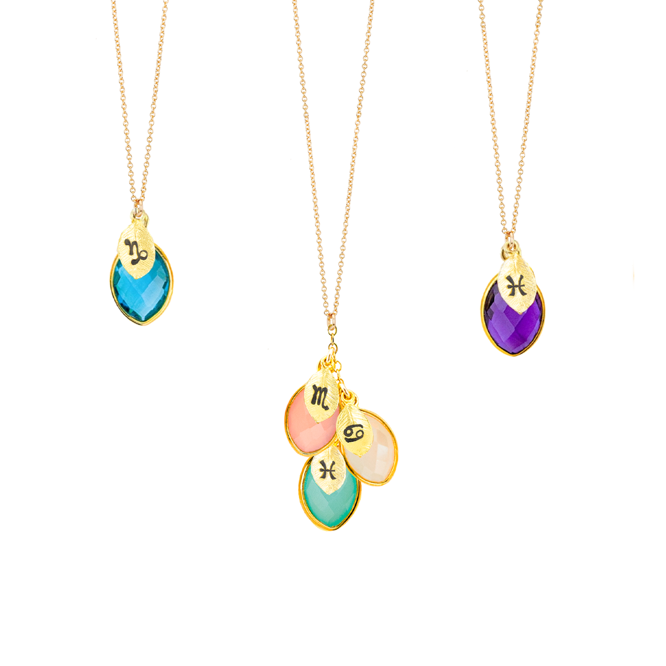 Zodiac Birthstone Necklace for Mom - Personalized Celestial Gifts - Mother's Day Treasure