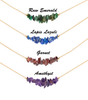 Raw Gemstone Necklaces, Genuine Simple Stone Choker, Natural Crystal Jewe