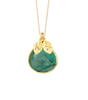 Raw Emerald Pendant Necklace