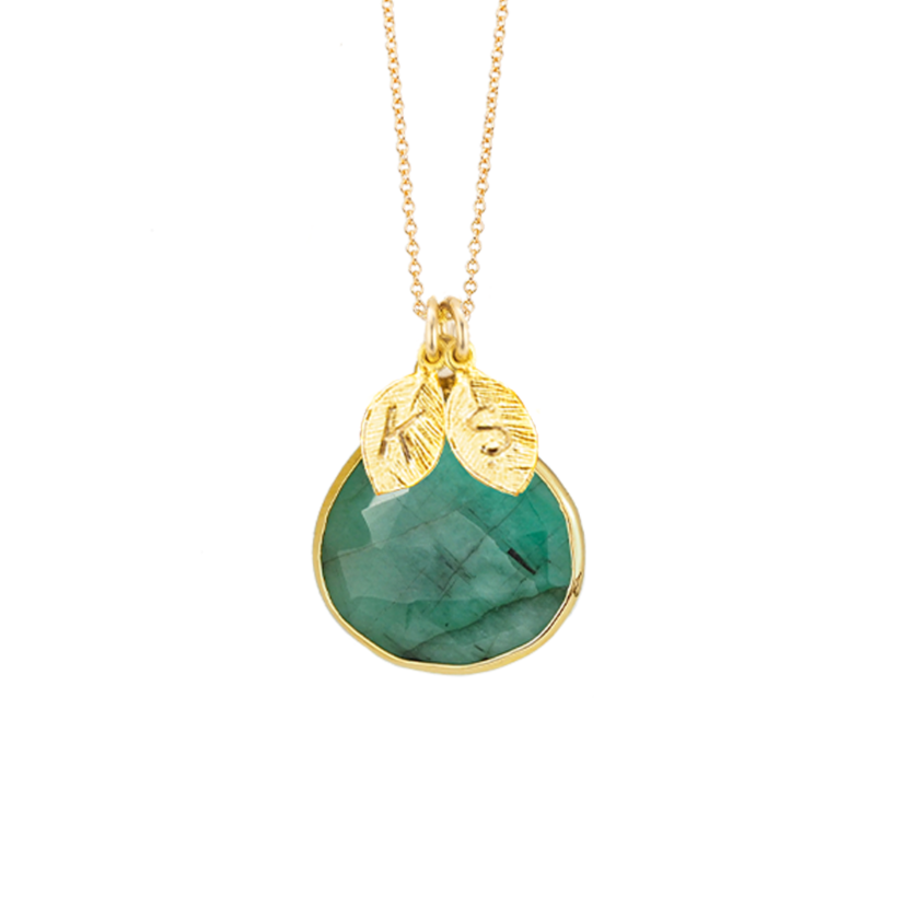 Raw Emerald Pendant Necklace