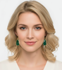 "Elegant Emerald Dangle Earrings for a Touch of Green on Your Big Day"