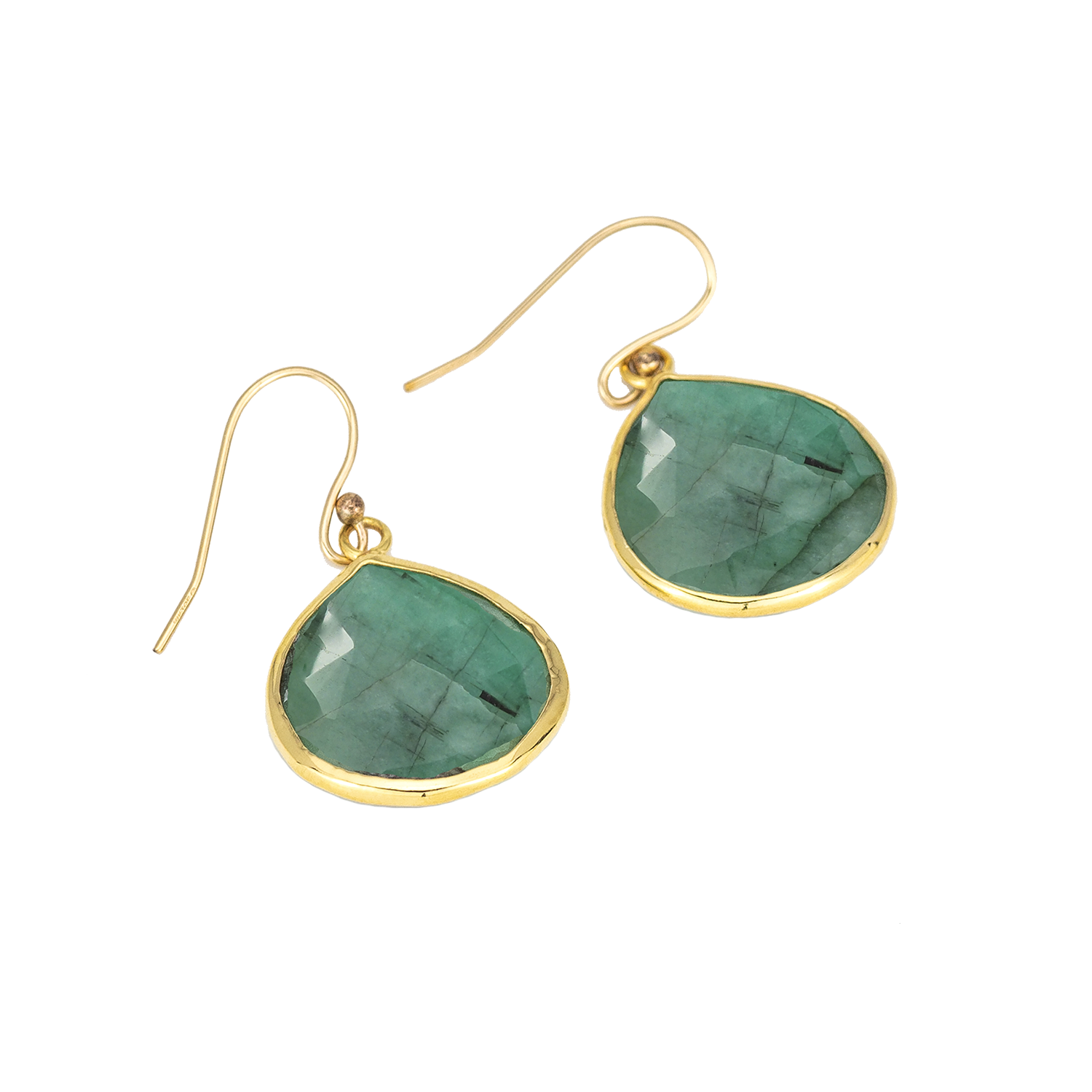 Raw Emerald Earrings Gold, May Birthstone Earrings, Jewelry Trends, Green Stone Earrings Dangle, Semi Precious Stone, Statement Earring Gift