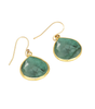 "Radiant Raw Emerald Earrings - May Birthstone Glamour, Green Gemstone Dangles, Handcrafted Jewelry Delight"