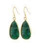 "Elegant Emerald Dangle Earrings for a Touch of Green on Your Big Day"
