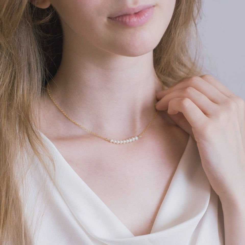 "Handmade Bead Bar Family Necklace - Custom Birthstone Jewelry for Loved Ones"