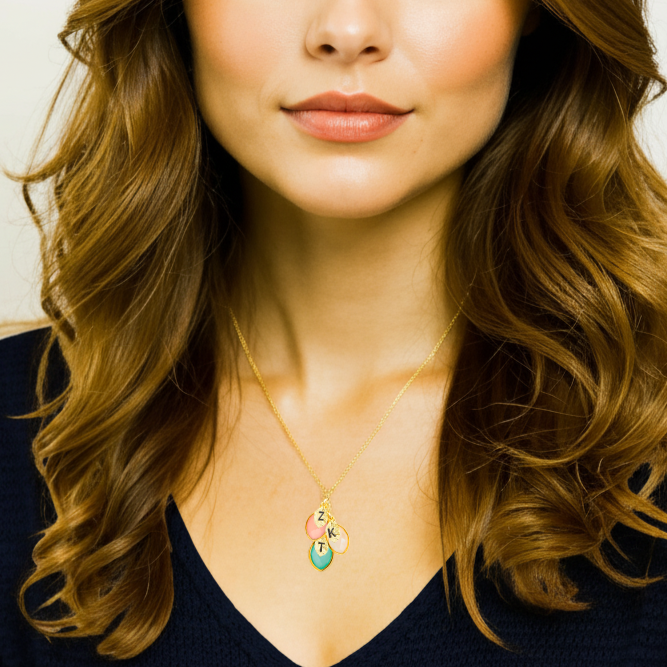 "Custom Birthstone Pendant - Handmade Necklace Gift Idea"