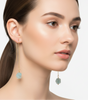 Raw Aquamarine Earrings - Minimalist Threader Style