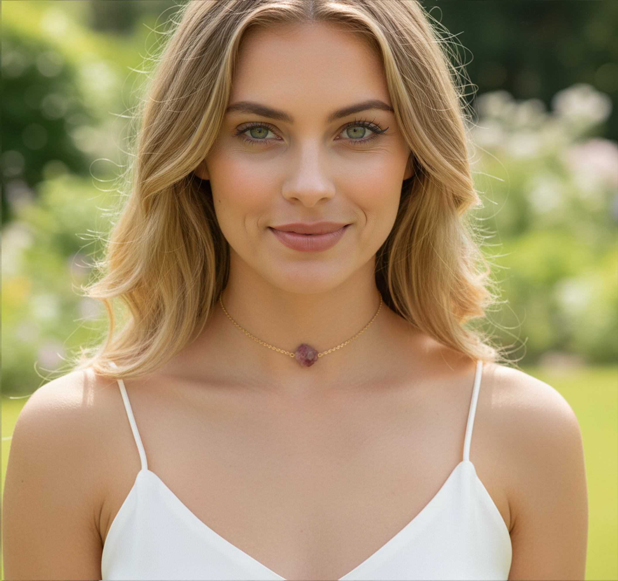 Dainty Pink Tourmaline Choker - Handmade Wire Wrap Necklace