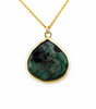 Raw Emerald Pendant Necklace