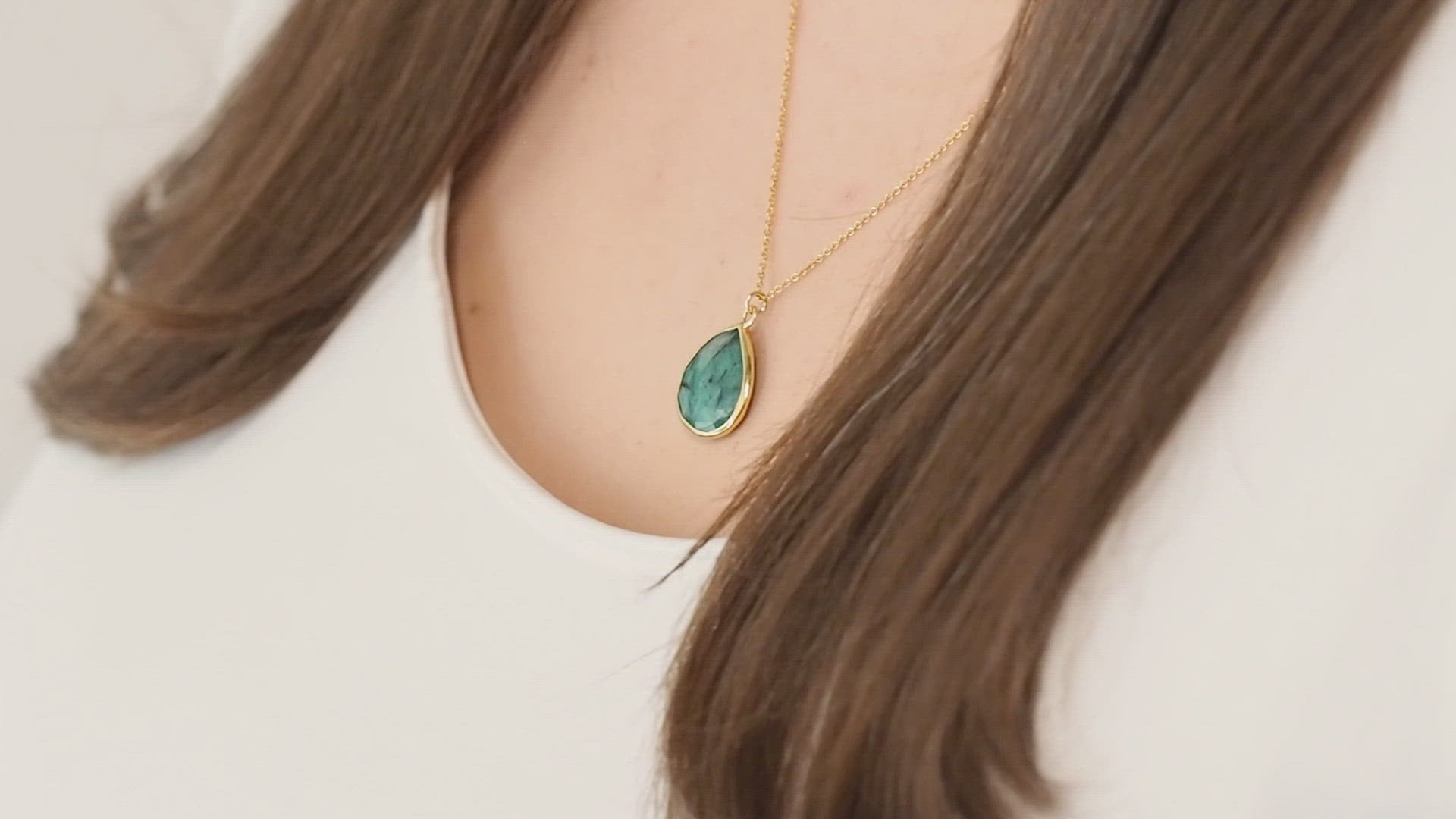 Genuine Raw Emerald Necklace - Natural Stone Pendant for Her