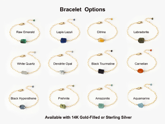 Raw Crystal Bracelet for Her