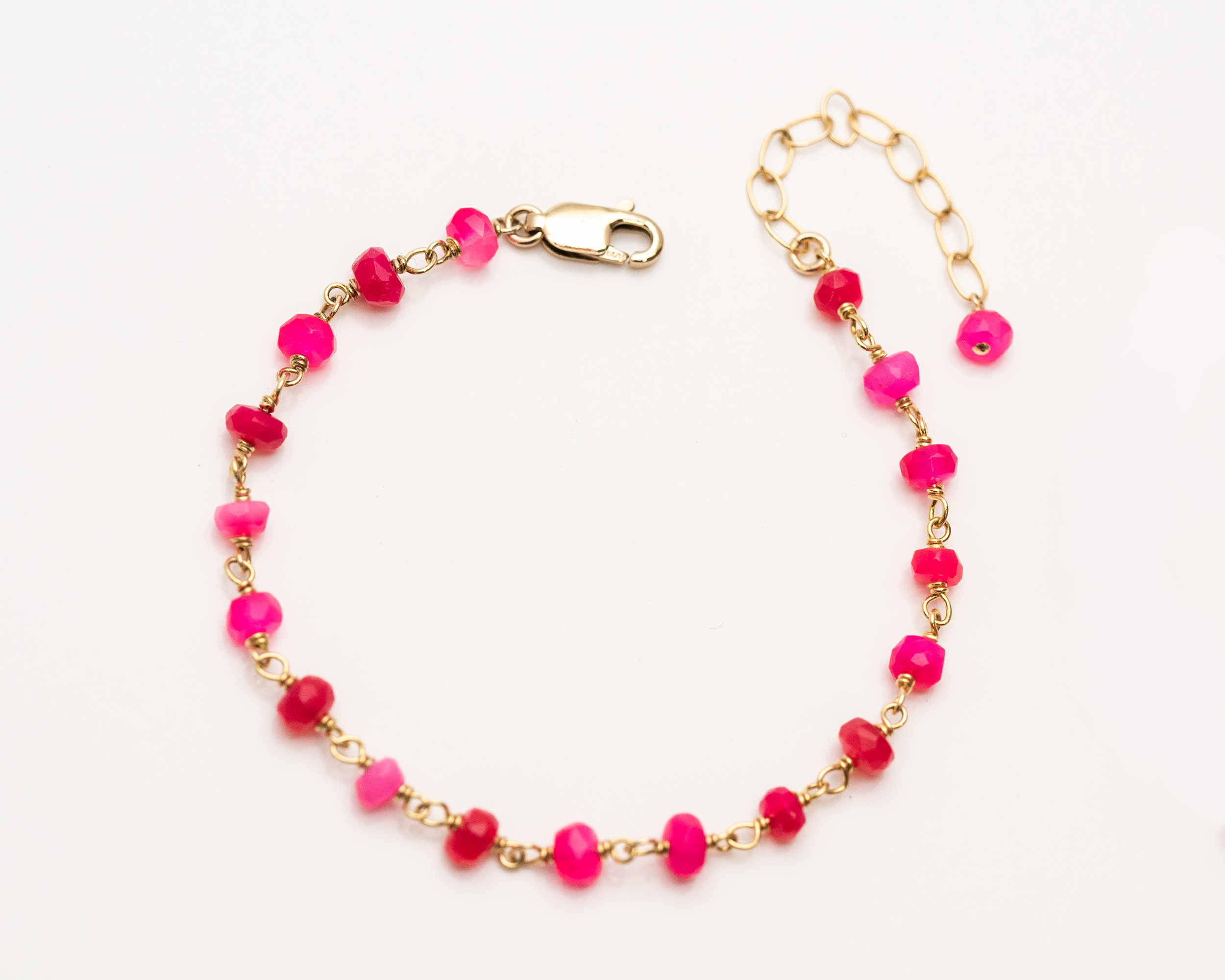 Hot Pink Rosary Bracelet