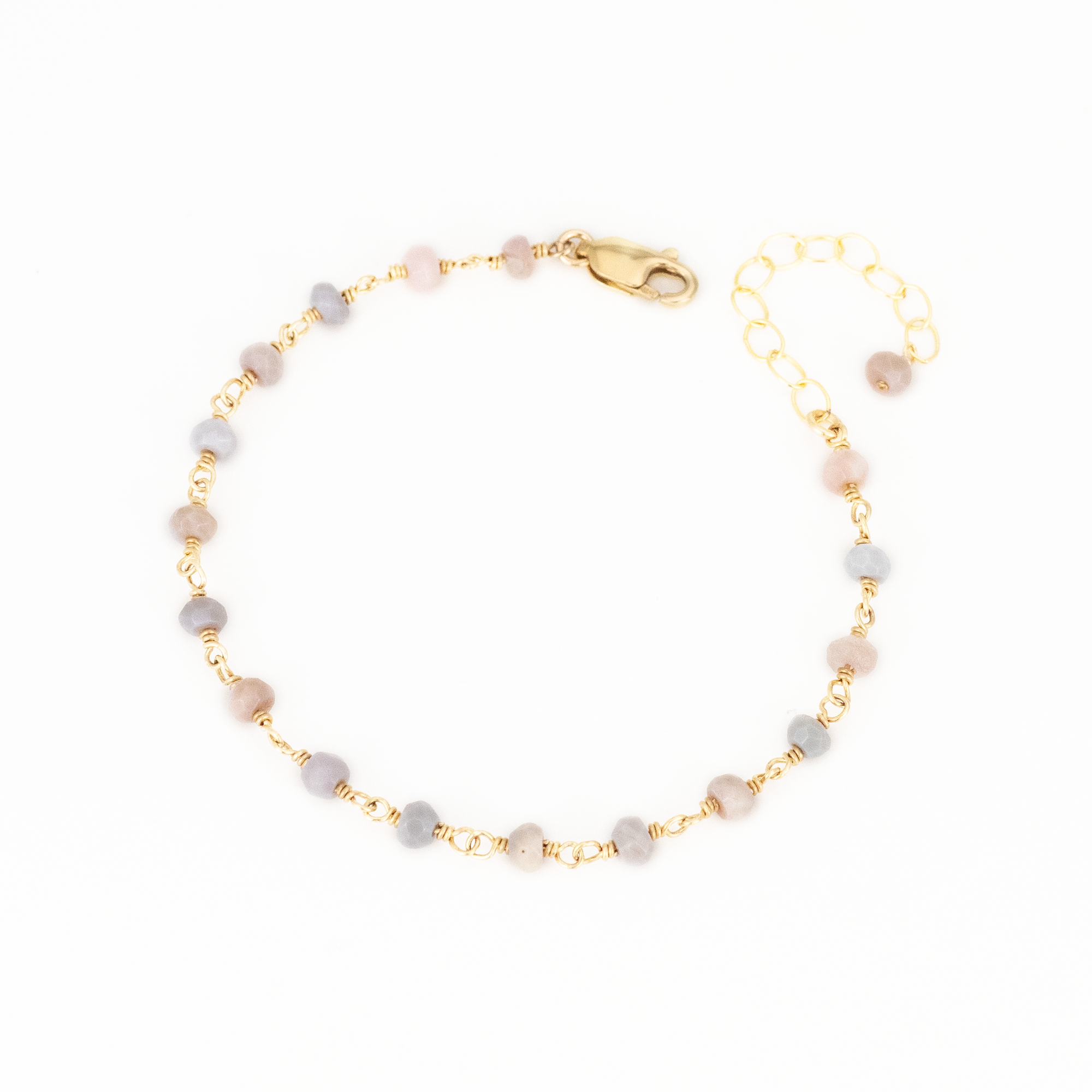"Elegant Sapphire Rosary Bracelet: Luxurious 14K Gold-Filled Birthstone Jewelry"