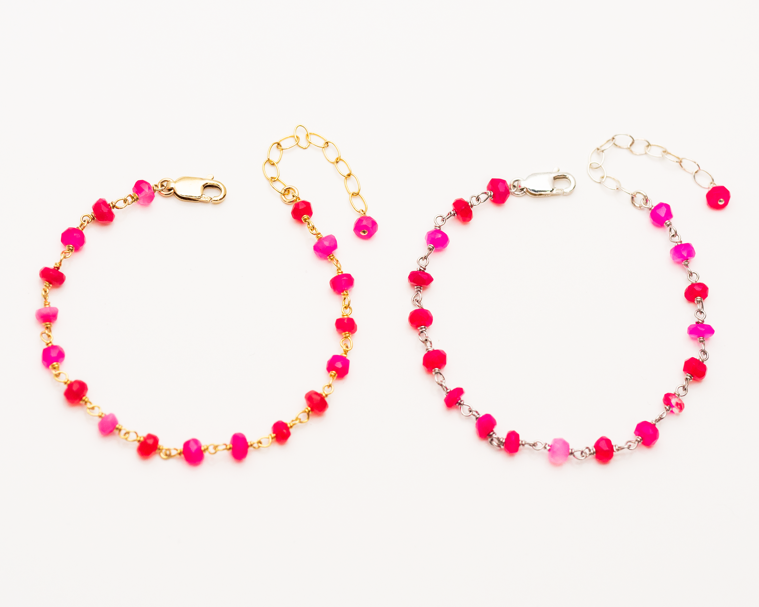 Hot Pink Rosary Bracelet