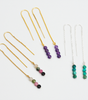 Watermelon Tourmaline Threader Earrings
