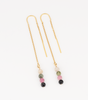 Watermelon Tourmaline Threader Earrings